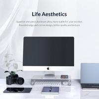 ORICO aluminiowy stojak na Monitor Riser komputer uniwersalny stojak na laptopa metalowy stojak na biurko Organizer na komputer iMac MacBook PC Home Office 5